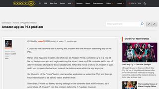 
                            2. Amazon app on PS4 problem - PlayStation Nation - GameSpot