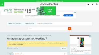 
                            8. Amazon appstore not working? - Android Forums at AndroidCentral.com