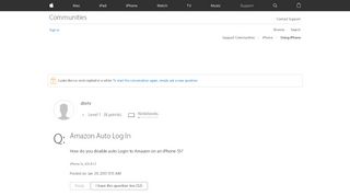 
                            10. Amazon Auto Log In - Apple Community