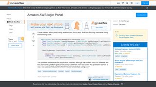 
                            11. Amazon AWS login Portal - Stack Overflow