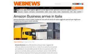 
                            8. Amazon Business arriva in Italia | Webnews