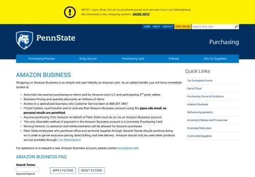 
                            10. Amazon Business | Penn State Purchasing
