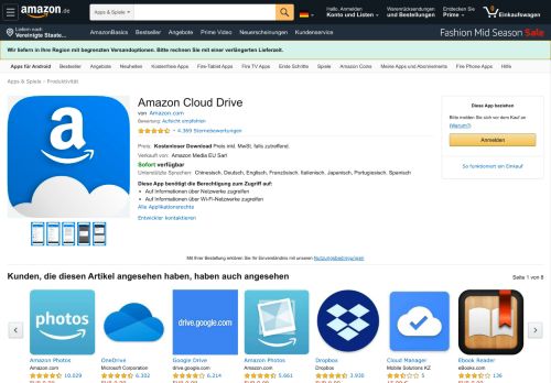 
                            4. Amazon Cloud Drive: Amazon.de: Apps für Android
