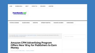 
                            12. Amazon CPM Advertising Program Offers New Way for Publishers to ...