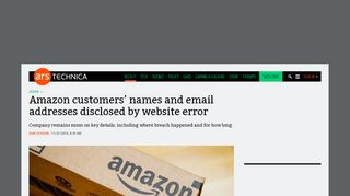 
                            8. Amazon customers' names and email addresses disclosed by website ...