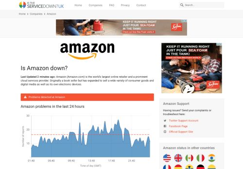 
                            10. Amazon down? Current status and problems - Is The Service Down? UK