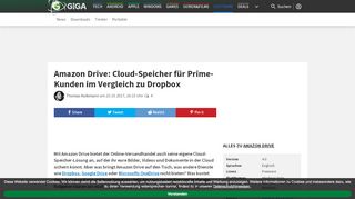 
                            8. Amazon Drive: Cloud-Speicher für Prime-Kunden im Vergleich zu ...