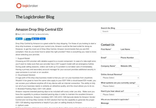 
                            5. Amazon Drop Ship Central EDI - Logicbroker