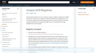 
                            4. Amazon ECR Registries - AWS Documentation