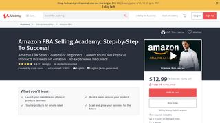 
                            5. Amazon FBA Selling Academy: Step-by-Step To Success! | Udemy