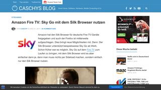 
                            8. Amazon Fire TV: Sky Go mit dem Silk Browser nutzen - Caschys Blog