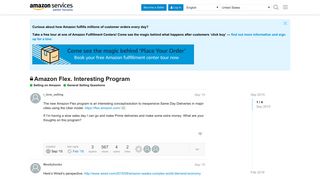 
                            5. Amazon Flex. Interesting Program - General Selling Questions ...