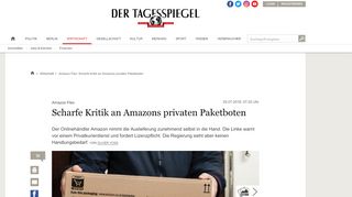 
                            11. Amazon Flex: Scharfe Kritik an Amazons privaten Paketboten ...