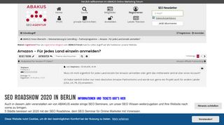 
                            10. Amazon - Für jedes Land einzeln anmelden? - ABAKUS