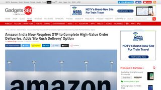 
                            11. Amazon India Now Requires OTP to Complete High-Value Order ...