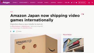 
                            10. Amazon Japan now shipping video games internationally - Polygon