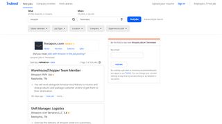 
                            10. Amazon Jobs, Employment in Tennessee | Indeed.com