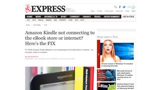 
                            10. Amazon Kindle not connecting to the eBook store or internet? Here's ...