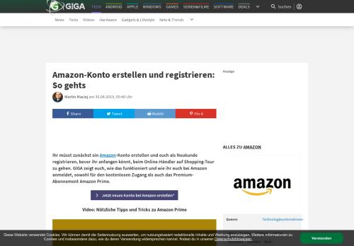 
                            13. Amazon-Konto erstellen und registrieren – so geht's – GIGA