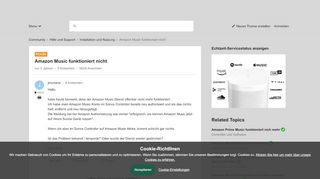 
                            11. Amazon Music funktioniert nicht | Willkommen in der Community