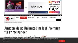 
                            7. Amazon Music Unlimited im Test - AUDIO VIDEO FOTO BILD