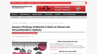 
                            2. Amazon Phishing aktuell: Gefälschte E-Mails im Umlauf - Spam-Alarm