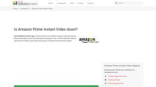 
                            11. Amazon Prime Instant Video down or not working? Problems, status ...