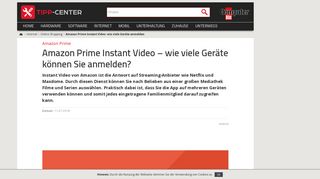 
                            1. Amazon Prime Instant Video: wie viele Geräte anmelden | TippCenter