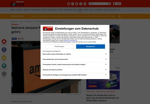 
                            6. Amazon Prime: Mehrere Profile anlegen – so geht's - FOCUS Online