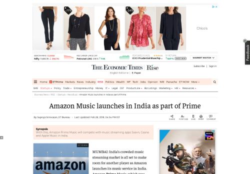 
                            10. Amazon Prime Music: Amazon Music launches in India as part of Prime