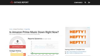 
                            7. Amazon Prime Music Down? Service Status, Map, Problems History ...