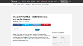 
                            12. Amazon Prime Music kostenlos nutzen und Musik streamen – GIGA