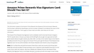 
                            11. Amazon Prime Rewards Visa Signature Card: Should You Get It ...