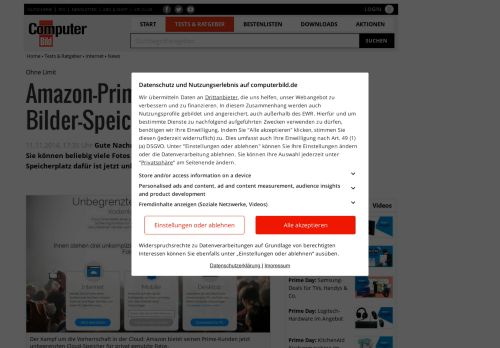 
                            9. Amazon Prime: Unbegrenzter Foto-Cloud-Speicher - Computer Bild