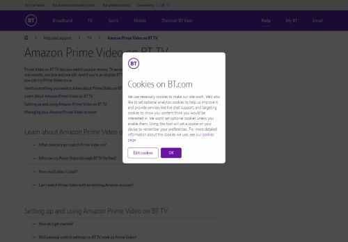 
                            10. Amazon Prime Video App on BT TV | BT help