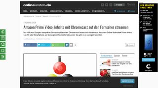 
                            1. Amazon Prime Video: Inhalte mit Chromecast auf den Fernseher ...