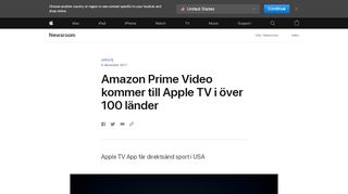 
                            3. Amazon Prime Video kommer till Apple TV i över 100 länder - Apple (SE)