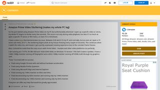 
                            1. Amazon Prime Video Stuttering (makes my whole PC lag) : amazon ...