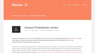
                            12. Amazon-Produkttester werden | Adrian Jagusch