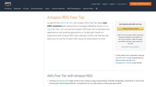 
                            8. Amazon RDS Free Tier - AWS - Amazon.com