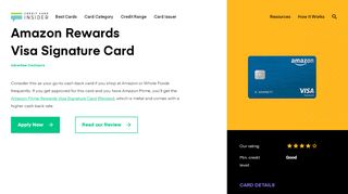 
                            7. Amazon Rewards Visa Signature Card - Reviews & Info - Credit Card ...