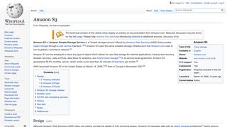 
                            6. Amazon S3 - Wikipedia