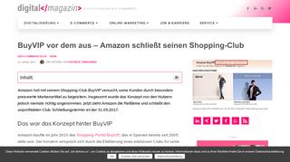 
                            9. Amazon schließt seinen Shopping-Club BuyVIP - Das digital Magazin