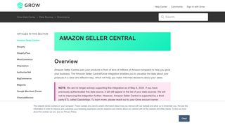 
                            10. Amazon Seller Central – Grow Help Center