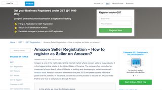 
                            9. Amazon Seller Registration - How to register as Seller on Amazon?