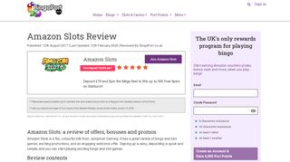 
                            9. Amazon Slots Review + Player Rewards | BingoPort