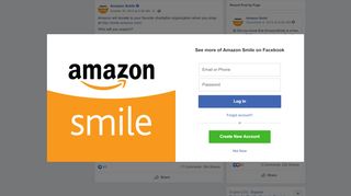 
                            8. Amazon Smile - Amazon will donate to your favorite... | Facebook