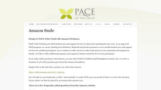 
                            7. Amazon Smile | PACE of the Triad