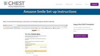 
                            8. Amazon Smile Set-up Instructions | CHEST Foundation