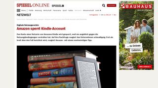 
                            6. Amazon sperrt Account einer Kindle Nutzerin samt ... - Spiegel Online
